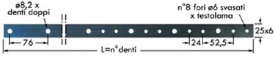 Immagine di ASTA FORATA per Lama a 16 Denti AVVITATI (Compatibile)