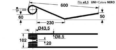 Immagine di DENTE/MOLLA Filo ø 8,5 - UNI