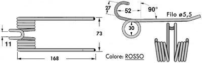 Immagine di DENTE/MOLLA H=168 - L=73 - Filo ø5,5 - Punte PIEGATE