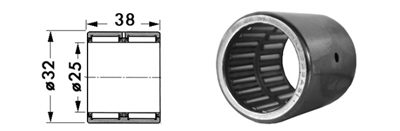 Immagine di Cuscinetto a Rullini (32x25x38)