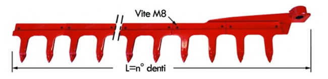 Immagine di Lama Compl. 12 Denti Smontabili Gaspardo FBR (1,75)