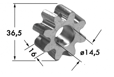 Immagine di INGRANAGGIO CILINDRICO (Foro ø14,5)