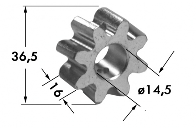 Immagine di INGRANAGGIO CILINDRICO (Foro ø14,5)