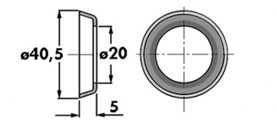 Immagine di Rondella per Bilanciere (40,5 x 20 x 5 - Sp.=1) ORIGINALE