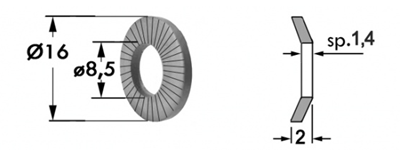 Immagine di Rosetta Elastica D=8,5 x Dente Smontabile