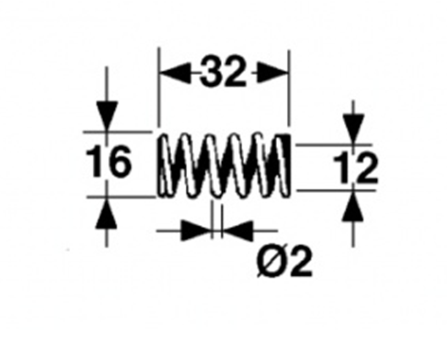 Immagine di MOLLA a COMPRESSIONE L=32 - ø=16 - Filo ø 2