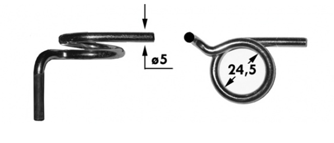 Immagine di MOLLA a TORSIONE Filo ø 5