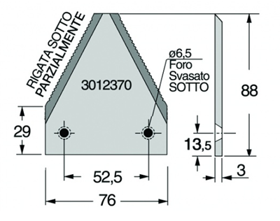 Immagine di Sezione Rigata Sotto Parz. - F=6,5 Svas. Sotto (Busatis)