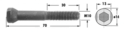 Immagine di Vite Conica per Testalame M10xL=70