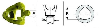 Immagine di Forcella Omocinetico 80° per Crociera da 35,0 x 106,3/113,8 ø 30