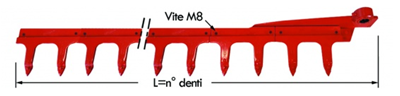 Immagine di Lama Compl. 12 Denti Smontabili Gaspardo FBR (1,75) Compatibile