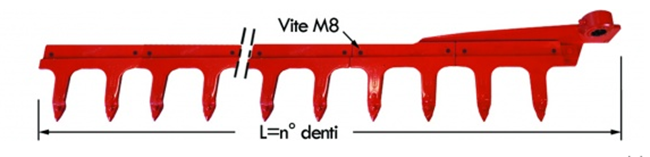 Immagine di Lama Compl. 14 Denti Smontabili Compatibile  Gaspardo FBR (2,05)