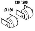 KIT RUOTE ANTERIORI IN FERRO Ø 160 MOD. 130/200 +€227,00