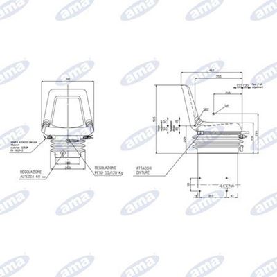 Immagine di Sedile serie 58 con molleggio