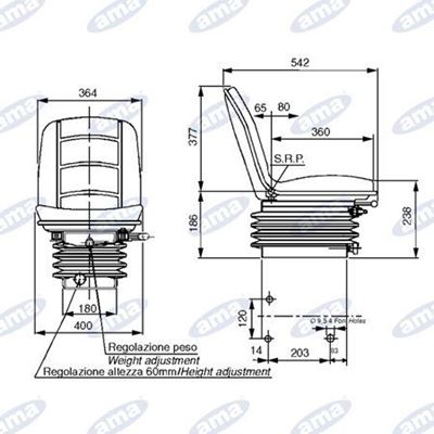 Immagine di Sedile COMPACT  meccanico stretto senza braccioli