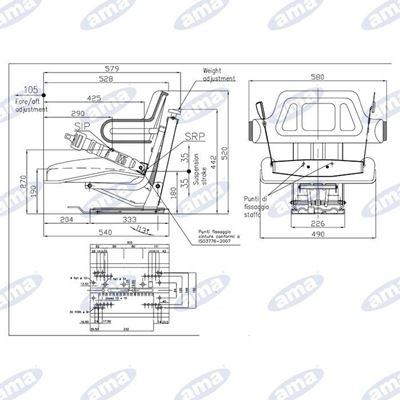 Immagine di Sedile Seat 3 avvolgente con molleggio verticale