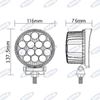 Immagine di Faro lavoro a Led Epistar 116X137,5mm 10-30 V 42W 2500LM