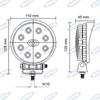 Immagine di Faro da lavoro a Led Tondo 110x128mm 10-30V 24W 1440LM