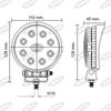 Immagine di Faro da lavoro a Led Tondo 110x128mm 10-30V 27W 1700LM