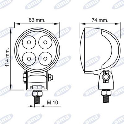 Immagine di Faro a  LED 83X114MM 12-24V 12W 720LM