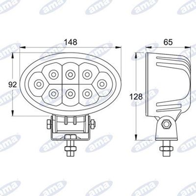 Immagine di Faro a Led ovale 148X92MM 12-28V 24W 1800LM