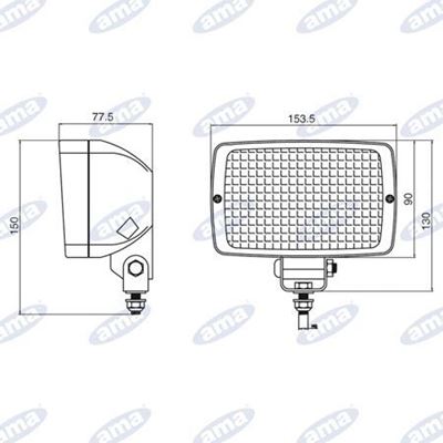 Immagine di Faro da lavoro alogeno Hella 154x128mm