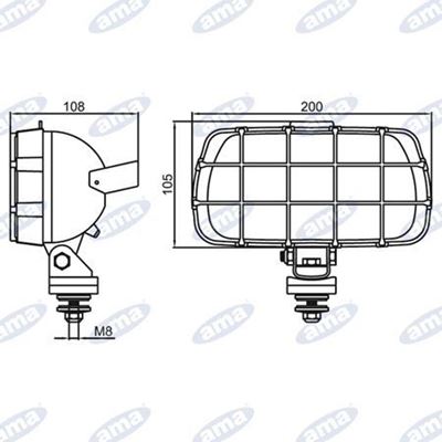 Immagine di Faro alogeno rettangolare 195X96mm