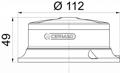 Immagine di Lampada Flash a LED 12/24V a base piana CERMAG