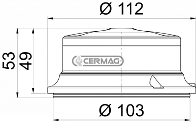 Immagine di Lampada Flash a LED 12/24V a base magnetica CERMAG
