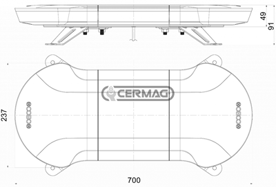 Lampeggianti girofaro arancio con base magnetica. Cavo a spirale e spinotto  acce. - Ricambi Agricoli : Vendita Online