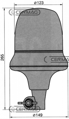 Immagine di Lampada rotante 12 V ad asta flessibile CERMAG