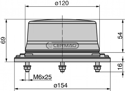 Immagine di Girofaro a LED per carrelli elevatori CERMAG