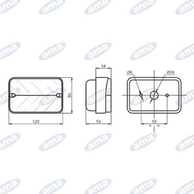 Immagine di Fanale direzione e posizione Dx e Sx 114x76mm - AMA