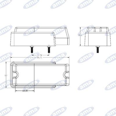 Immagine di Fanale anteriore direzione e posizione 187x83mm - AMA