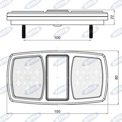 Immagine di Fanale destro posteriore LED 12V - AMA