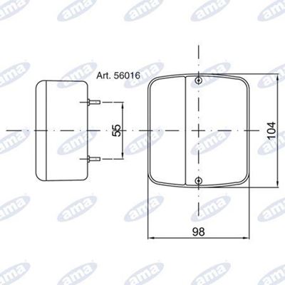 Immagine di Fanale alogeno posteriore 100X105mm - AMA