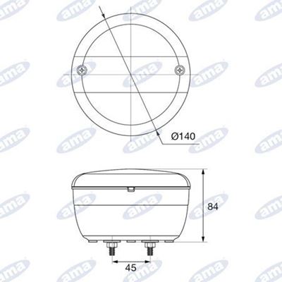 Immagine di Fanale retromarcia a LED Ø 140mm - AMA