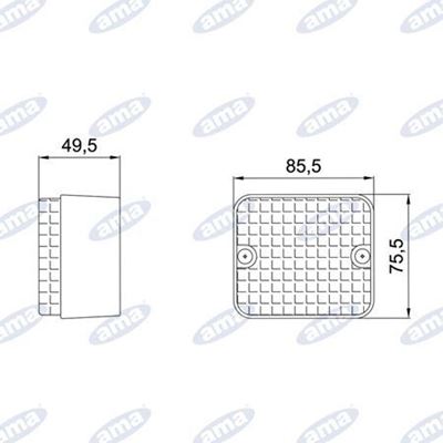 Immagine di Fanale retronebbia 87x77mm - AMA