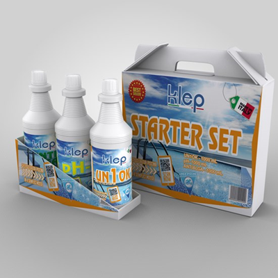 Immagine di Starter set multiattiva inodore + pH meno + antialghe per piscina