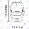 Immagine di Lampeggiante a Led 12/24V Base magnetica Serie GEA - AMA