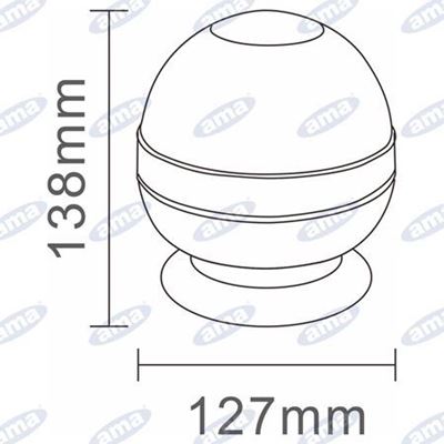 Immagine di Lampeggiante a Led 12/24V a base magnetica Serie ATENA - AMA