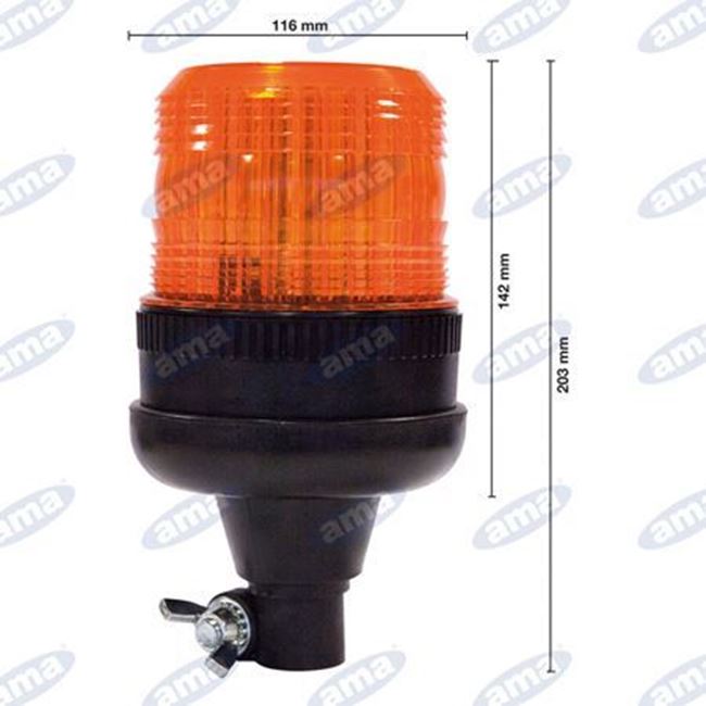 Immagine di Girofaro a LED 12-80V a base imbuto Serie HORUS - AMA