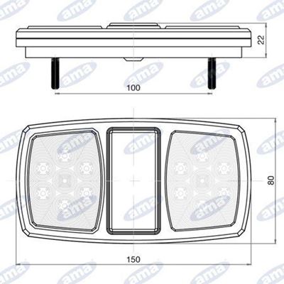 Immagine di Fanale sinistro posteriore LED 12V - AMA