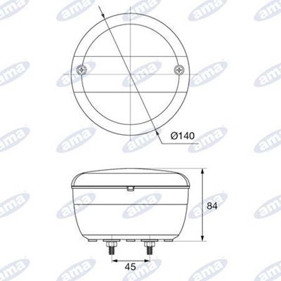 Immagine di Fanale retronebbia a LED Ø 140mm - AMA