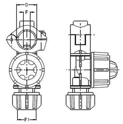 Immagine di Portaugelli singoli UNIJET con foro asta 10 mm D 1/2"