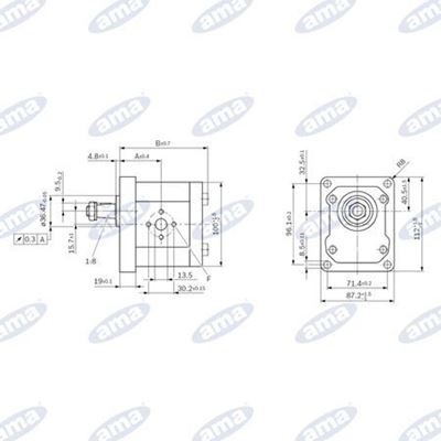 Immagine di Pompa Gruppo 2 BOSCH Destra serie AZPW da 5,5 cc - AMA