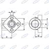 Immagine di Flangia a 3 fori 3/8" per pompe complete di "OR" viti e rondelle L.40mm - AMA