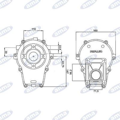 Immagine di Moltiplicatore per pompe idrauliche Gruppo 2 R.1:3 attacco 1"3/8 Maschio - AMA