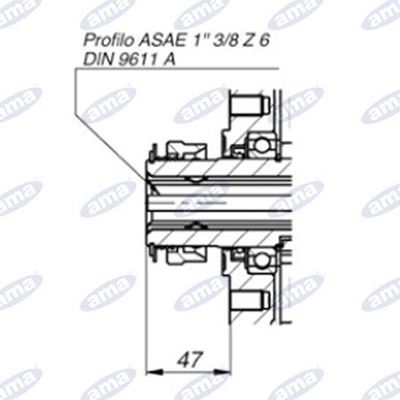 Immagine di Moltiplicatore per pompe idrauliche Gruppo 3 con R.1:3 attacco 1"3/8 Femmina - AMA