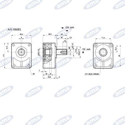 Immagine di Supporto tirocinghia cilindrico D.22mm Gruppo 2 - AMA